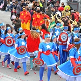 Carnevale di Manfredonia 2018, sfilata carri e gruppi. Foto 090