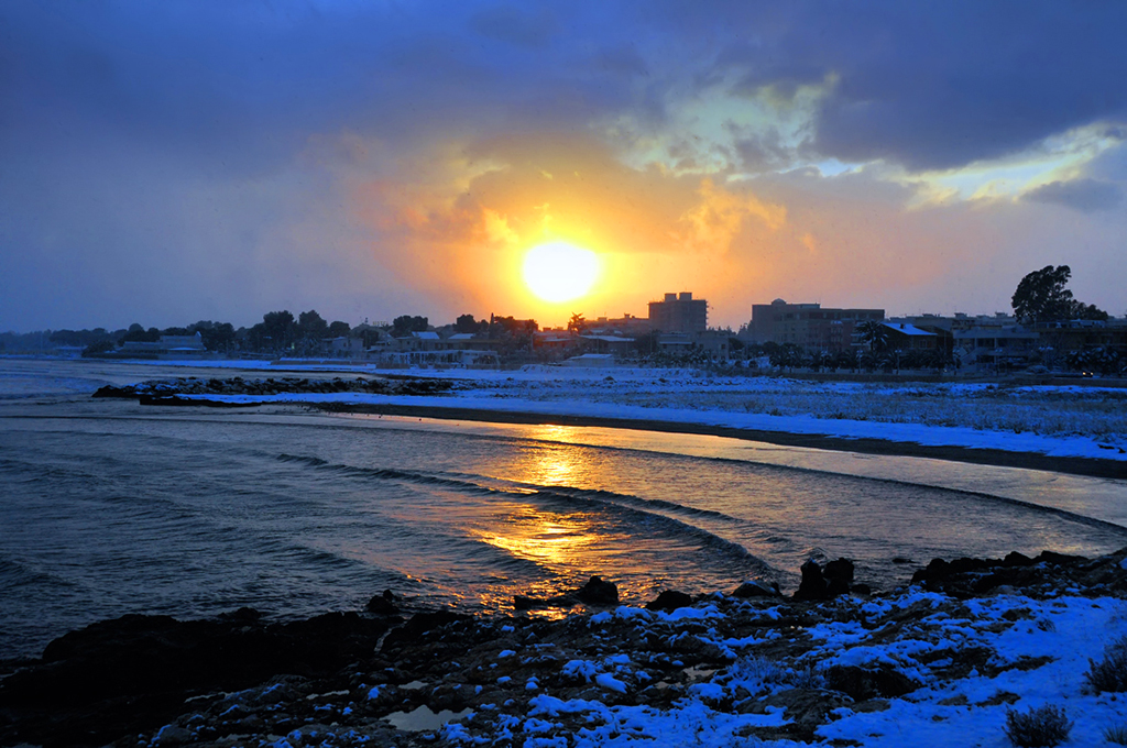 neve su spiagge di siponto