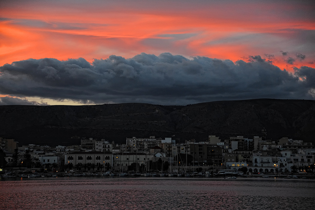 Tramonto di fuoco a Manfredonia