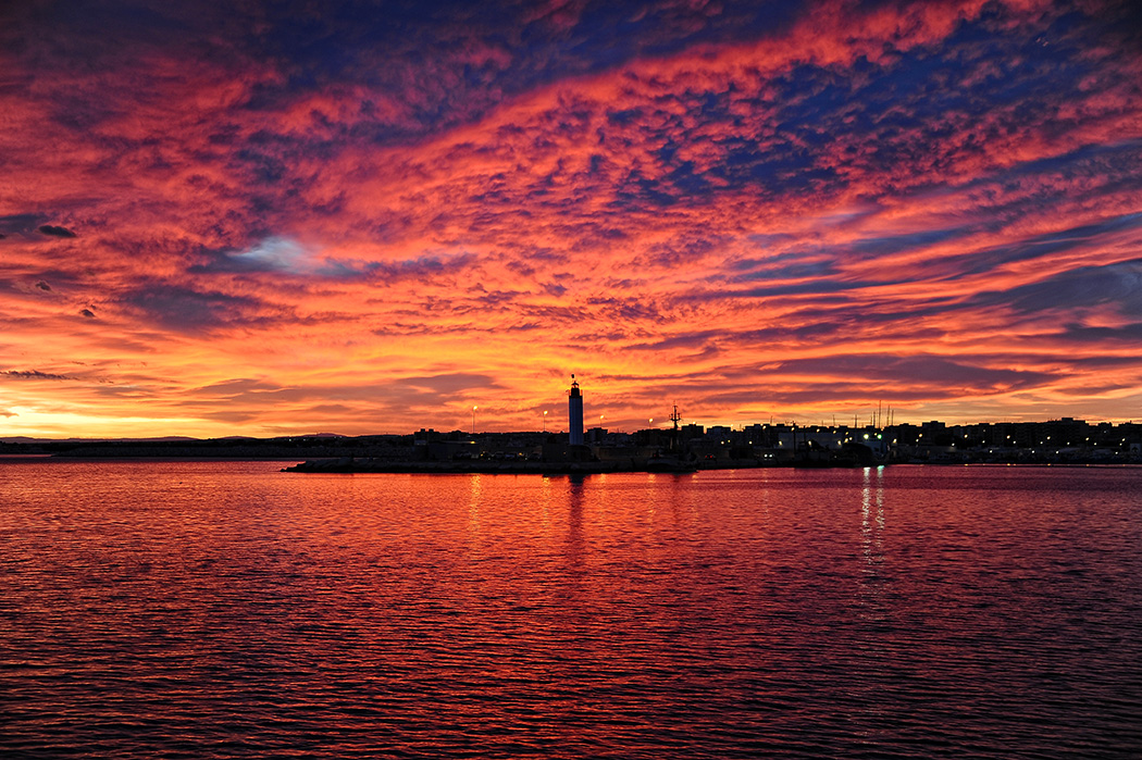 Tramonto di fuoco a Manfredonia