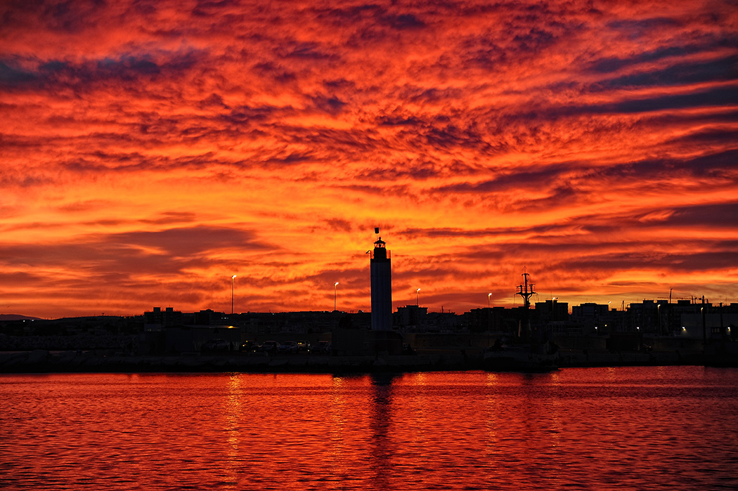 Tramonto di fuoco a Manfredonia