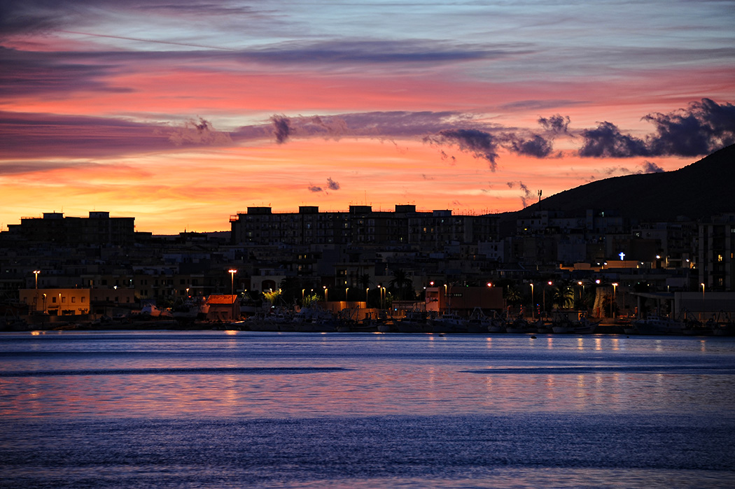 Tramonto di fuoco a Manfredonia