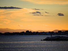 Tramonto di fuoco porto Manfredonia. Foto 001