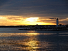 Tramonto di fuoco porto Manfredonia. Foto 002