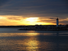 Tramonto di fuoco porto Manfredonia. Foto 002