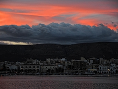 Tramonto di fuoco porto Manfredonia. Foto 011