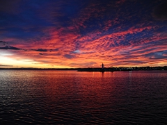 Tramonto di fuoco porto Manfredonia. Foto 013