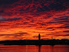 Tramonto di fuoco porto Manfredonia. Foto 016