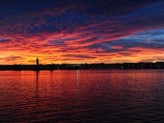 Tramonto di fuoco porto Manfredonia. Foto 017