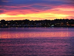 Tramonto di fuoco porto Manfredonia. Foto 019