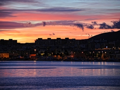 Tramonto di fuoco porto Manfredonia. Foto 020